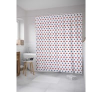 Штора (занавеска) для ванной JoyArty "Морская атрибутика" из сатена, 180х200 см с крючками, sc_31852