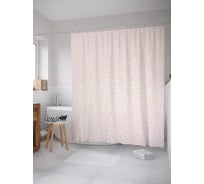 Штора (занавеска) для ванной JoyArty "Персиковая монотонность" из сатена, 180х200 см с крючками, sc_30533