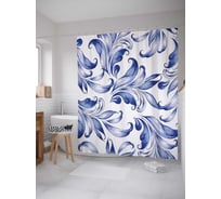 Штора (занавеска) для ванной JoyArty "Небесные растения" из сатена, 180х200 см с крючками, sc_30355