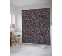 Штора (занавеска) для ванной JoyArty "Мозаичный лабиринт" из сатена, 180х200 см с крючками, sc_30908