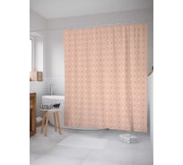 Штора (занавеска) для ванной JoyArty "Классический орнамент" из сатена, 180х200 см с крючками, sc_30656