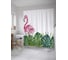 Штора (занавеска) для ванной JoyArty "Фламинго в тропиках" из сатена, 180х200 см с крючками, sc_31396 1