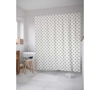 Штора (занавеска) для ванной JoyArty "Классические ромбы" из сатена, 180х200 см с крючками, sc_30717