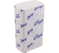 Полотенце бумажное листовое Protissue 2-слойное, 225х240 мм, 200 лист/пачке, 366, Z-сложения, белое Г-С442