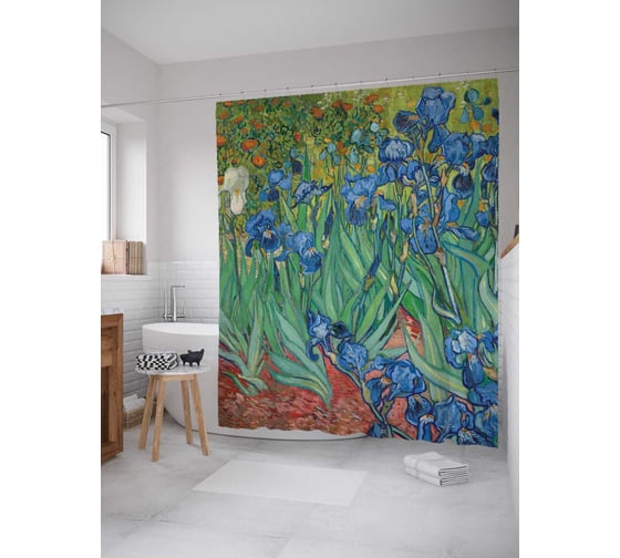 Штора (занавеска) для ванной JoyArty "Восхитительная природа" из сатена, 180х200 см с крючками, sc_3413 1