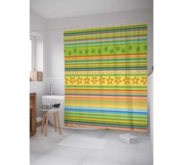 Штора (занавеска) для ванной JoyArty "Явление натуры" из сатена, 180х200 см с крючками, sc_31239