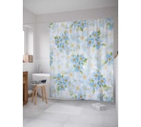 Штора (занавеска) для ванной JoyArty "Благоухающий букет" из сатена, 180х200 см с крючками, sc_31585