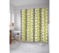 Штора (занавеска) для ванной JoyArty "Полосатый след" из сатена, 180х200 см с крючками, sc_31603