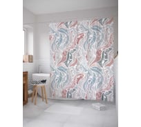 Штора (занавеска) для ванной JoyArty "Космический переход" из сатена, 180х200 см с крючками, sc_31305