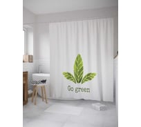 Штора (занавеска) для ванной JoyArty "Go green" из сатена, 180х200 см sc_378459