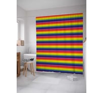 Штора (занавеска) для ванной JoyArty "Контрастное разделение" из сатена, 180х200 см с крючками, sc_30522