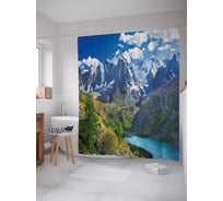 Штора (занавеска) для ванной JoyArty "Любовь к природе" из сатена, 180х200 см sc_378796