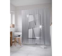 Штора (занавеска) для ванной JoyArty "Сверкающая n" из сатена, 180х200 см с крючками, sc_4522n