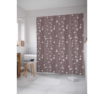 Штора (занавеска) для ванной JoyArty "Стеснительный цвет" из сатена, 180х200 см с крючками, sc_31207