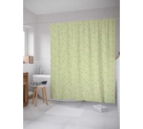 Штора (занавеска) для ванной JoyArty "Мелкие сердечки" из сатена, 180х200 см с крючками, sc_31847