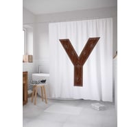 Штора (занавеска) для ванной JoyArty "Королевская y" из сатена, 180х200 см с крючками, sc_4920y