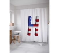 Штора (занавеска) для ванной JoyArty "Американская h" из сатена, 180х200 см с крючками, sc_4531h