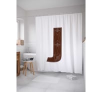 Штора (занавеска) для ванной JoyArty "Королевская j" из сатена, 180х200 см с крючками, sc_4920J