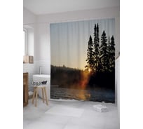 Штора (занавеска) для ванной JoyArty "Бурный поток" из сатена, 180х200 см с крючками, sc_31547