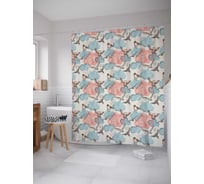 Штора (занавеска) для ванной JoyArty "Птицы" из сатена, 180х200 см с крючками, sc_56497