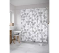 Штора (занавеска) для ванной JoyArty "Призрачная листва" из сатена, 180х200 см с крючками, sc_31512