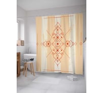 Штора (занавеска) для ванной JoyArty "Сакральная геометрия" из сатена, 180х200 см с крючками, sc_31985