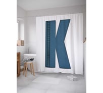 Штора (занавеска) для ванной JoyArty "Стильная k" из сатена, 180х200 см с крючками, sc_4525K