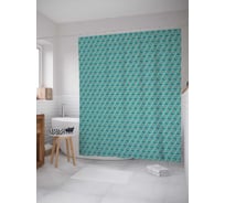 Штора (занавеска) для ванной JoyArty "Позитивный настрой" из сатена, 180х200 см с крючками, sc_30638