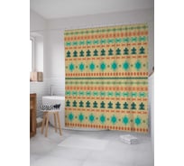 Штора (занавеска) для ванной JoyArty "Жизненный обряд" из сатена, 180х200 см с крючками, sc_30405