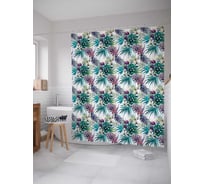 Штора (занавеска) для ванной JoyArty "Ветвистые мосты" из сатена, 180х200 см с крючками, sc_30846