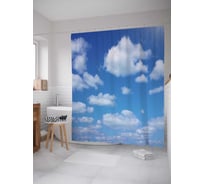 Штора (занавеска) для ванной JoyArty "Небесная тишина" из сатена, 180х200 см с крючками, sc_5607