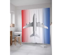 Штора (занавеска) для ванной JoyArty "Радужные перевозки" из сатена, 180х200 см с крючками, sc_5620