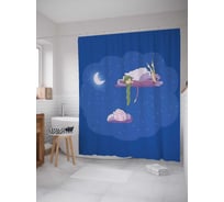 Штора (занавеска) для ванной JoyArty "Сон в облаках" из сатена, 180х200 см sc_378867