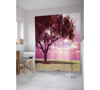 Штора (занавеска) для ванной JoyArty "Долина чудес" из сатена, 180х200 см с крючками, sc_6721