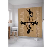 Штора (занавеска) для ванной JoyArty "Женственный тандем" из сатена, 180х200 см с крючками, sc_9704