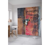 Штора (занавеска) для ванной JoyArty "Запертый сарай" из сатена, 180х200 см с крючками, sc_9800