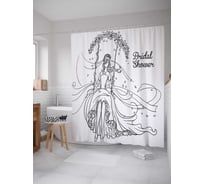 Штора (занавеска) для ванной JoyArty "Чарующий девичник" из сатена, 180х200 см с крючками, sc_34494