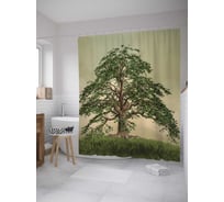 Штора (занавеска) для ванной JoyArty "Ветвистое древо" из сатена, 180х200 см с крючками, sc_8314