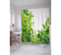 Штора (занавеска) для ванной JoyArty "Густые кустарники" из сатена, 180х200 см с крючками, sc_38885