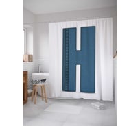 Штора (занавеска) для ванной JoyArty "Стильная h" из сатена, 180х200 см с крючками, sc_4525h
