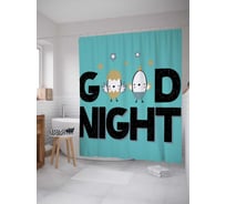 Штора (занавеска) для ванной JoyArty "Спокойной ночи" из сатена, 180х200 см sc_378510