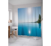 Штора (занавеска) для ванной JoyArty "Полуденный зной" из сатена, 180х200 см с крючками, sc_34906