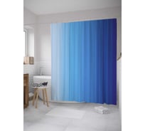 Штора (занавеска) для ванной JoyArty "Полосатый градиент" из сатена, 180х200 см с крючками, sc_32271