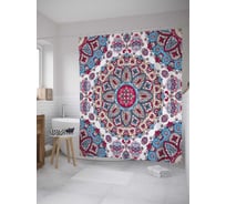 Штора (занавеска) для ванной JoyArty "Восточная сказка" из сатена, 180х200 см с крючками, sc_33879