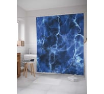 Штора (занавеска) для ванной JoyArty "Водные блики" из сатена, 180х200 см с крючками, sc_33978