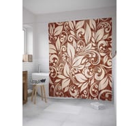 Штора (занавеска) для ванной JoyArty "Яркий форзац" из сатена, 180х200 см с крючками, sc_32961