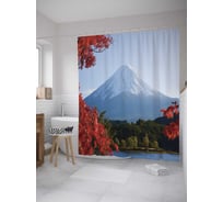 Штора (занавеска) для ванной JoyArty "Реки счастья" из сатена, 180х200 см с крючками, sc_9299