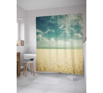 Штора (занавеска) для ванной JoyArty "Жаркий горизонт" из сатена, 180х200 см с крючками, sc_8776