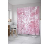 Штора (занавеска) для ванной JoyArty "Космическое размытие" из сатена, 180х200 см с крючками, sc_33979