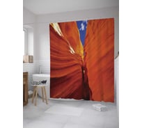 Штора (занавеска) для ванной JoyArty "Мягкий каньон" из сатена, 180х200 см с крючками, sc_8911